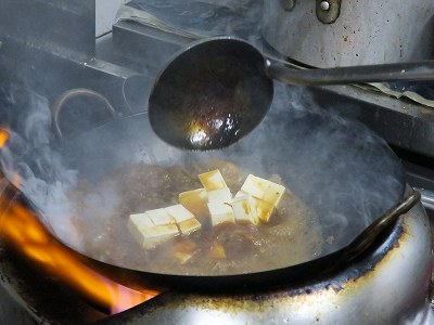 麻婆豆腐作り